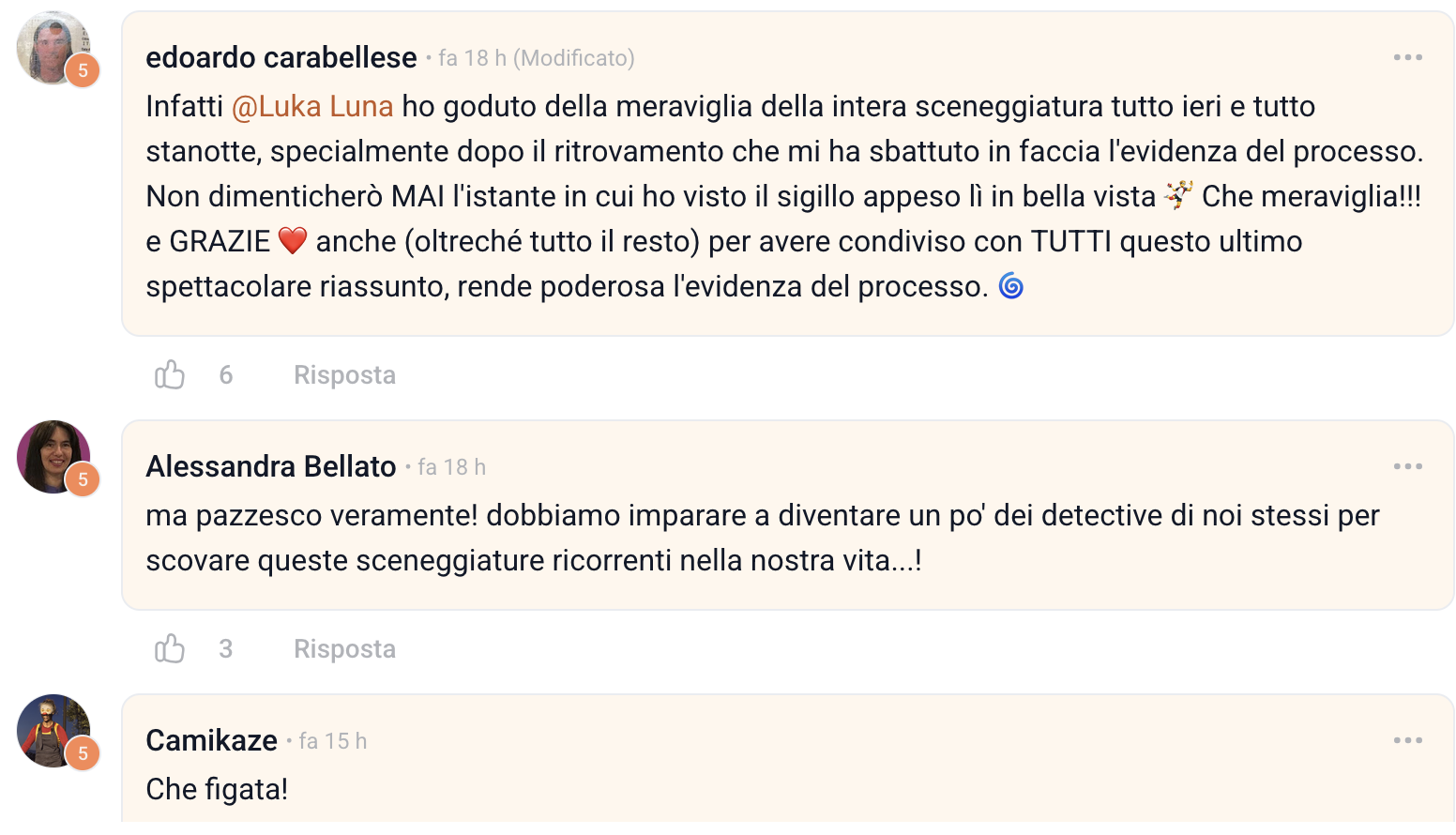 Messaggio di Edoardo Carabellese — L'evidenza del processo